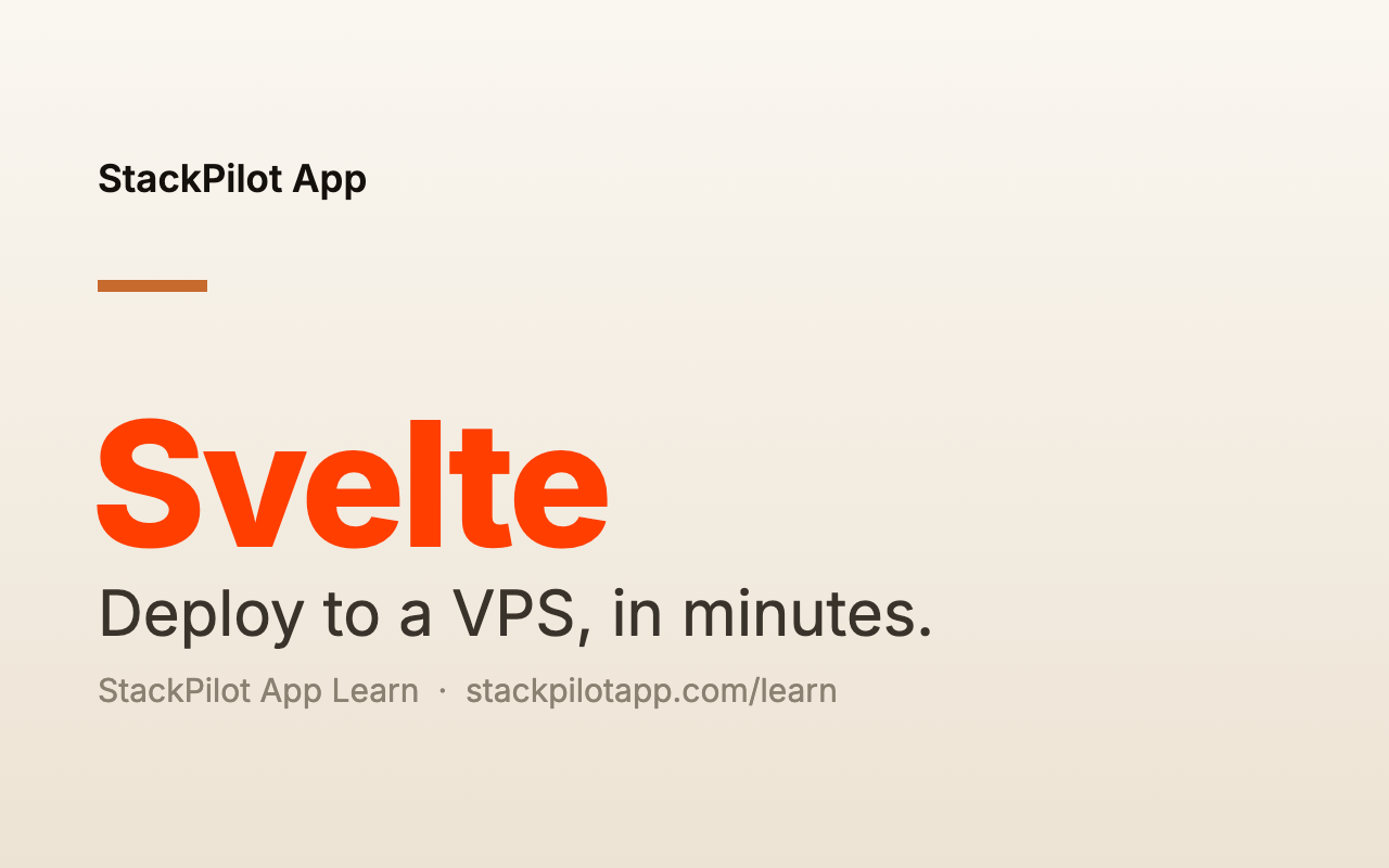 How to Deploy a Svelte App to a VPS (Vite Build, Nginx and Free SSL)